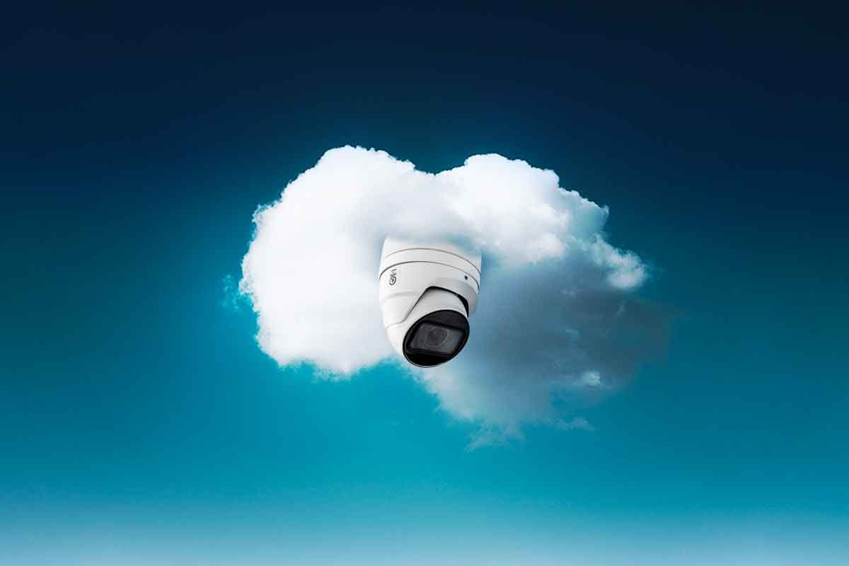 Smart security cameras, Security camera, cloud based in the sky, cameras in the sky