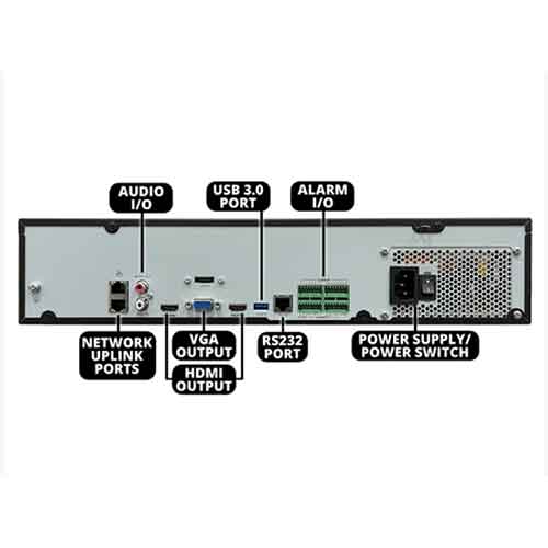 UNV NVR304-32X 12MP 32-Channel NDAA-Compliant IP Network Video Recorder with 8 SATA Hard Drive Bays and RAID Data Protection - Image 2